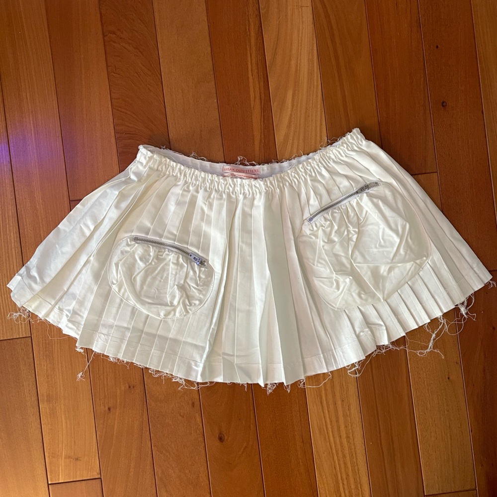 Urban outfitters flared white skirt